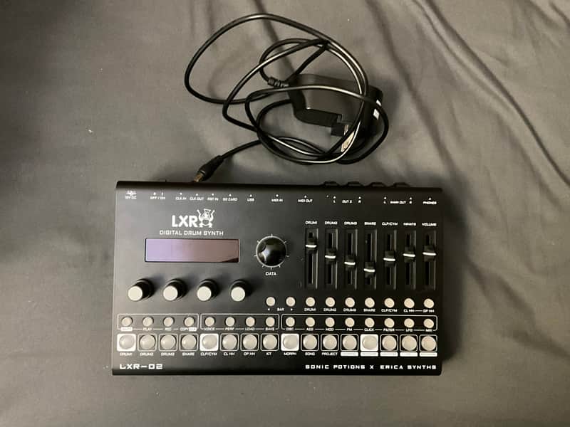 Erica Synths LXR-02 Digital Drum Synth 2021 - Black image 1