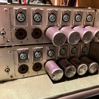 Altec 1599A (serviced) discrete 6 channel mixer with four 1588B plug in transformer mic preamp modules, 1970s - Dallas area image 5
