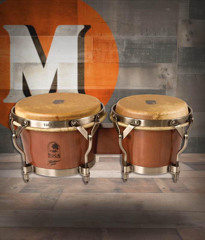 Toca Traditional Bongos - Dark Wood (3900D) image 1