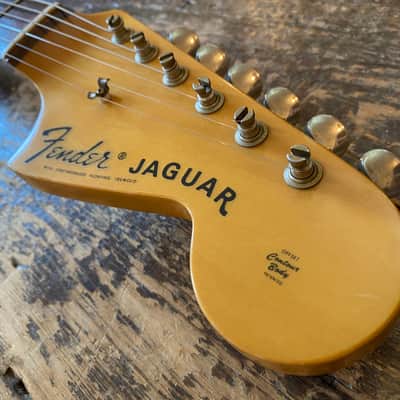Fender Japan Early 1993 FujiGen-Buiilt Jaguar 1966 Reissue MIJ N-Serial 1993-94 Olympic White image 6