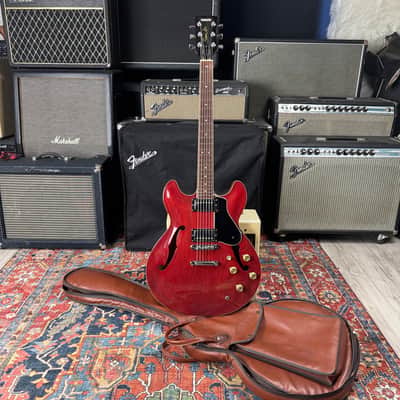 Yamaha SA700 Super Axe ES335 Style Semi Hollowbody Persimmon Red - 1983 image 3
