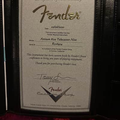 NEW Fender Artisan series p90 custom shop 2018 - 4A koa wood image 10