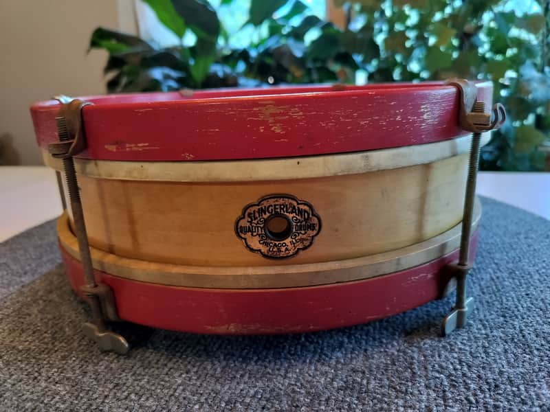 Slingerland 1920's/30’s 3X12 Maple “Juvenile” Model 6 Lug Snare Drum image 1