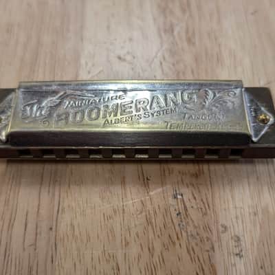 Vintage Alberts Boomerang Miniature Diatonic Harmonica, Fully Refurbished, tuned + cleaned. Made in Germany c.1920s image 2