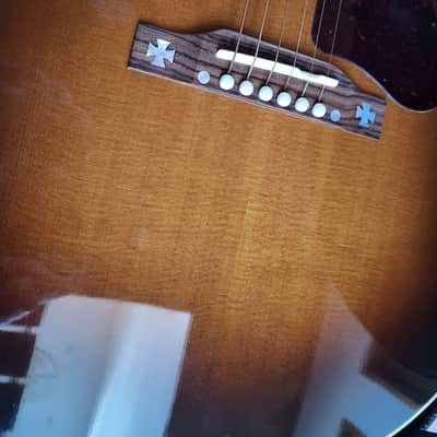 Gibson J-185 Original Acoustic Electric like J-200 Vintage Sunburst image 9