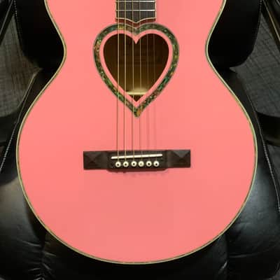Jay Turser JJ Heart  Pink w/ bag image 3