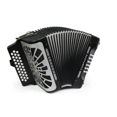 Hohner Compadre FBbEb Musica Tipica Series Accordion (Black) - 12 Basses, 62 Notes, Standard Straps with Gig Bag image 1