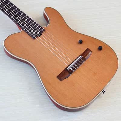 Solid Red Cedar Top Silent Electric Classical Guitar, Okoume Body and Neck, 22 Frets Fingerboard