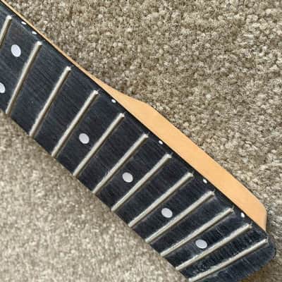 Red Left Handed Maple Wood Guitar Neck, 22 Frets Rosewood Fingerboard Fretboard image 7