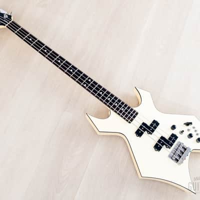 1985 B.C. Rich Warlock Bass NJ Series White Nikki Sixx w/ Active Preamp, Japan image 12