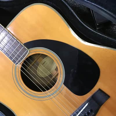 Yamaha FG-345 acoustic dreadnought guitar 1970s made in Taiwan with vintage hard case image 4