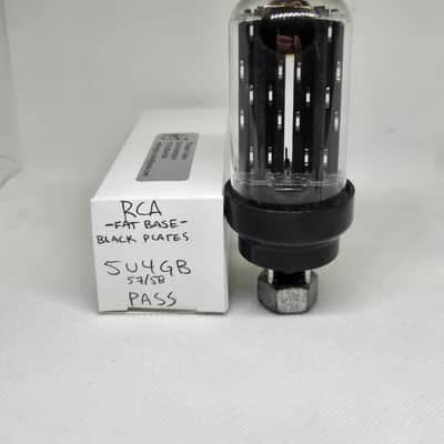 RCA 5U4GB Fat Base Black Plate Rectifier Balanced Single NOS 5U4 image 1