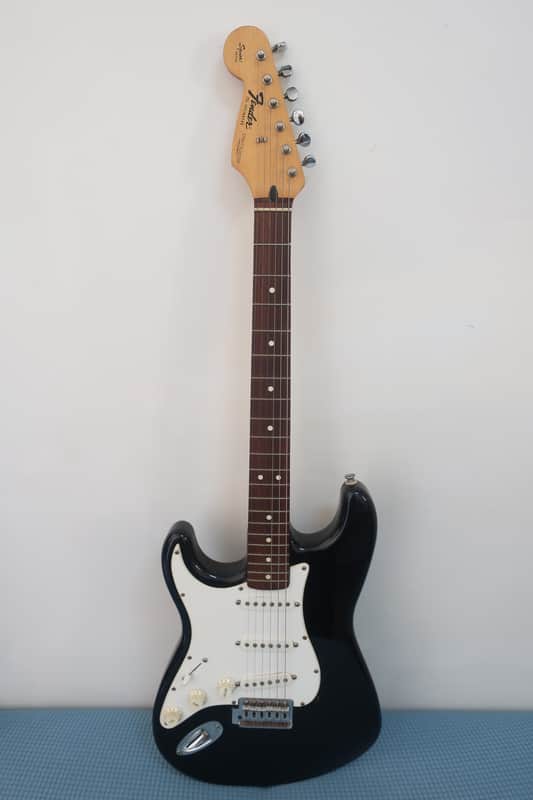 Fender Squire Squier Series 1996 Black Standard Stratocaster MIM Electric Guitar Left Hand Lefty Black image 1