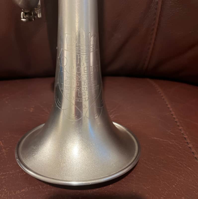 Reynolds Regent (Ohio Band Instruments) (1940s) Bb Trumpet SN 13498 (silver) (rare) image 1