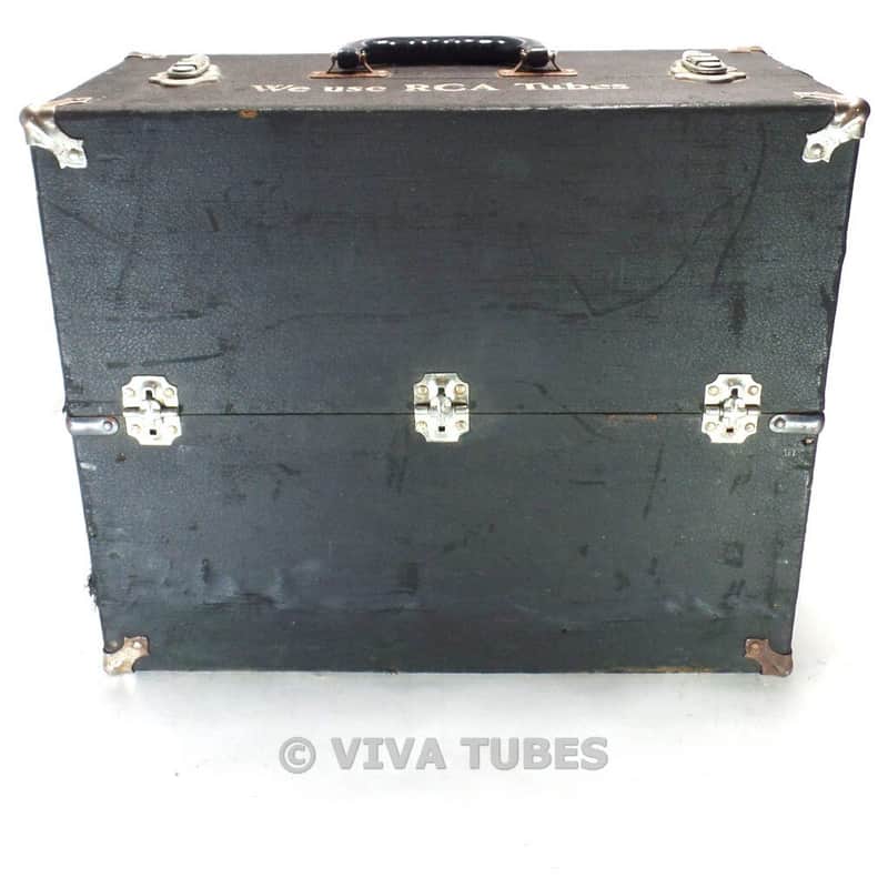 Small, Black, RCA, Vintage Radio TV Vacuum Tube Valve Caddy Carrying Case image 1
