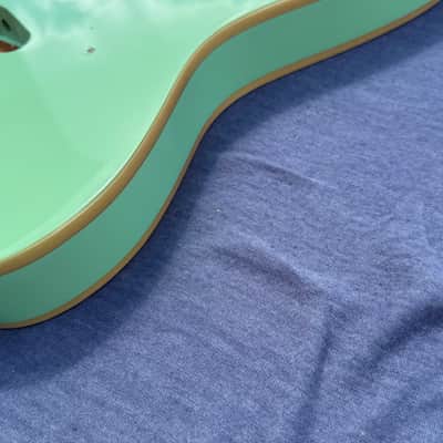 Non-branded T-Style Body T-Style guitar body 2021-2024 - Clear urethane over surf green image 7