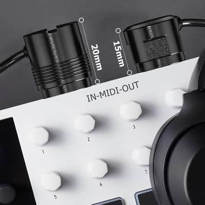 MIDI Cable, 5-Pack 2FT 5-pin DIN 45-Degree Mirrored Angled Plug Ultra-Thin Plugs for Compact Spaces Compatible with Keyboards, Synthesizers, Controllers, via Standard 5-pin DIN MIDI in/Out/Thru Ports image 6