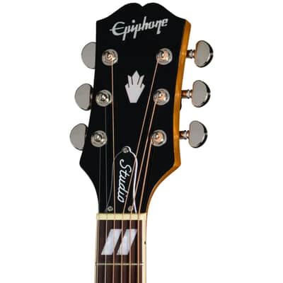 Epiphone Dove Studio Left-Handed Acoustic-Electric Guitar w/ Gig Bag - Antique Natural image 8