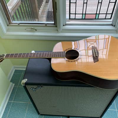 Washburn WD 10 Dreadnought Acoustic Guitar Natural /w Case image 5