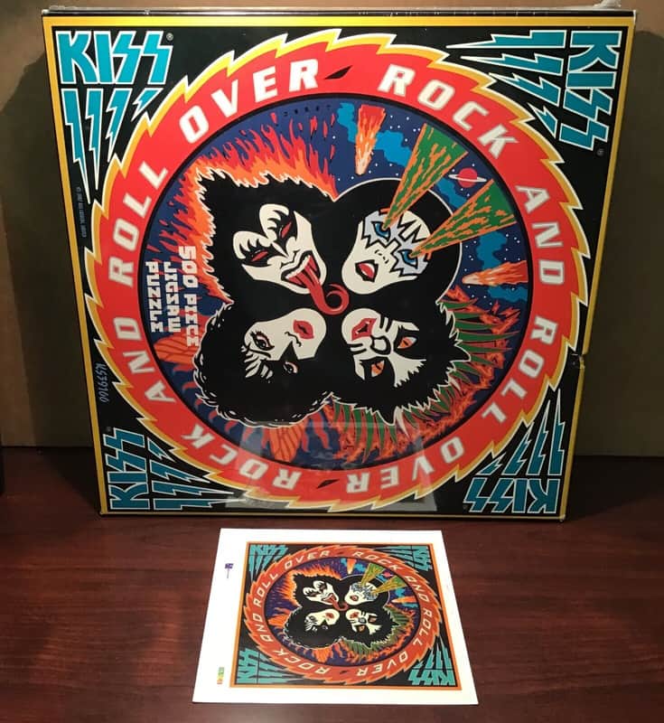 KISS Rock And Roll Over Jigsaw Puzzle 9"x19" 500 pc Sealed + BONUS Album Sticker image 1