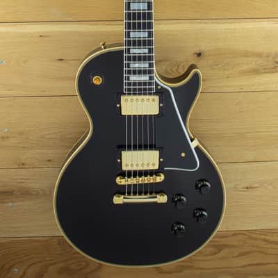 Gibson Custom M2M 1957 Les Paul Custom Reissue 2-Pickup VOS Ebony Carmelita Neck Lightweight Body 751095 image 3