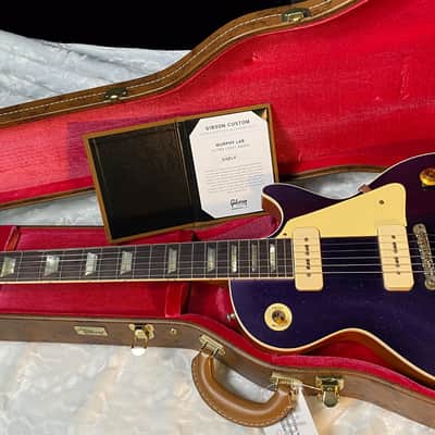 NEW! Gibson Custom Shop Murphy Lab '56 Les Paul Dark Purple SPARKLE Top Reissue - Ultra Light Aged - 8.8 lbs - Authorized Dealer - G05466 image 13