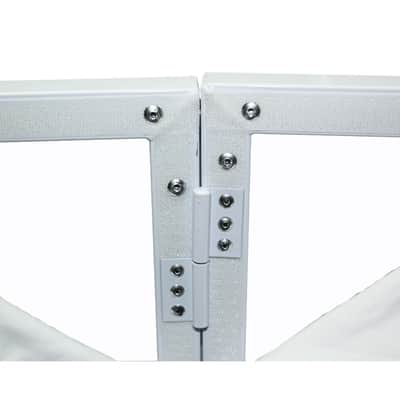 ProX White Aluminum 4-Panel DJ Scrim Facade Frontboard w/ Travel Bag + Chair image 8