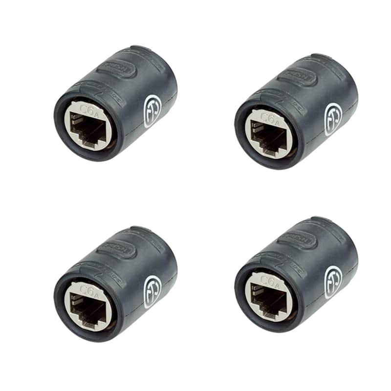 4 Neutrik RJ45 Tactical CAT6A feedthrough coupler Female to Female Adapter image 1