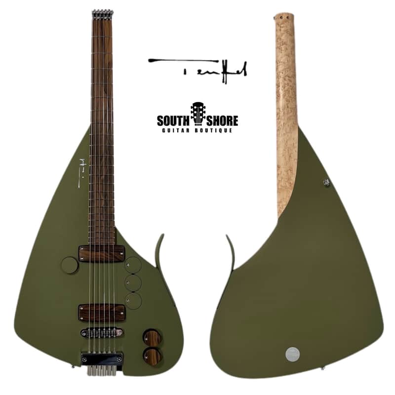 Teuffel Guitars Tesla 2022 Olive / Ziricote. (Authorized Teuffell Dealer) image 1