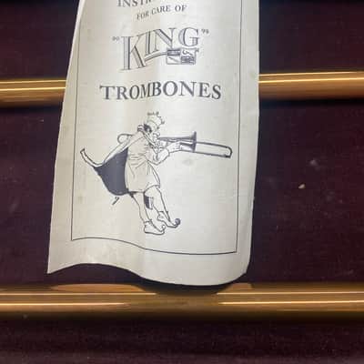 King H.N. White Trombone 1934 - 2-Tone Brass with Original Case image 16