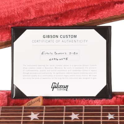 Gibson Custom Shop Limited Run Everly Brothers J-180 Sitka/Maple Cherry Gloss (Serial #20266078) image 9