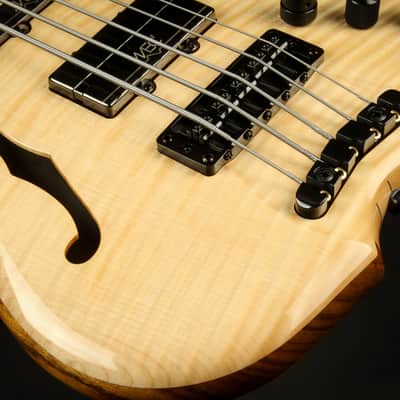 2023 Warwick Custom Shop Masterbuilt Infinity Flamed Maple 5 String - Natural Transparent High Polish image 16