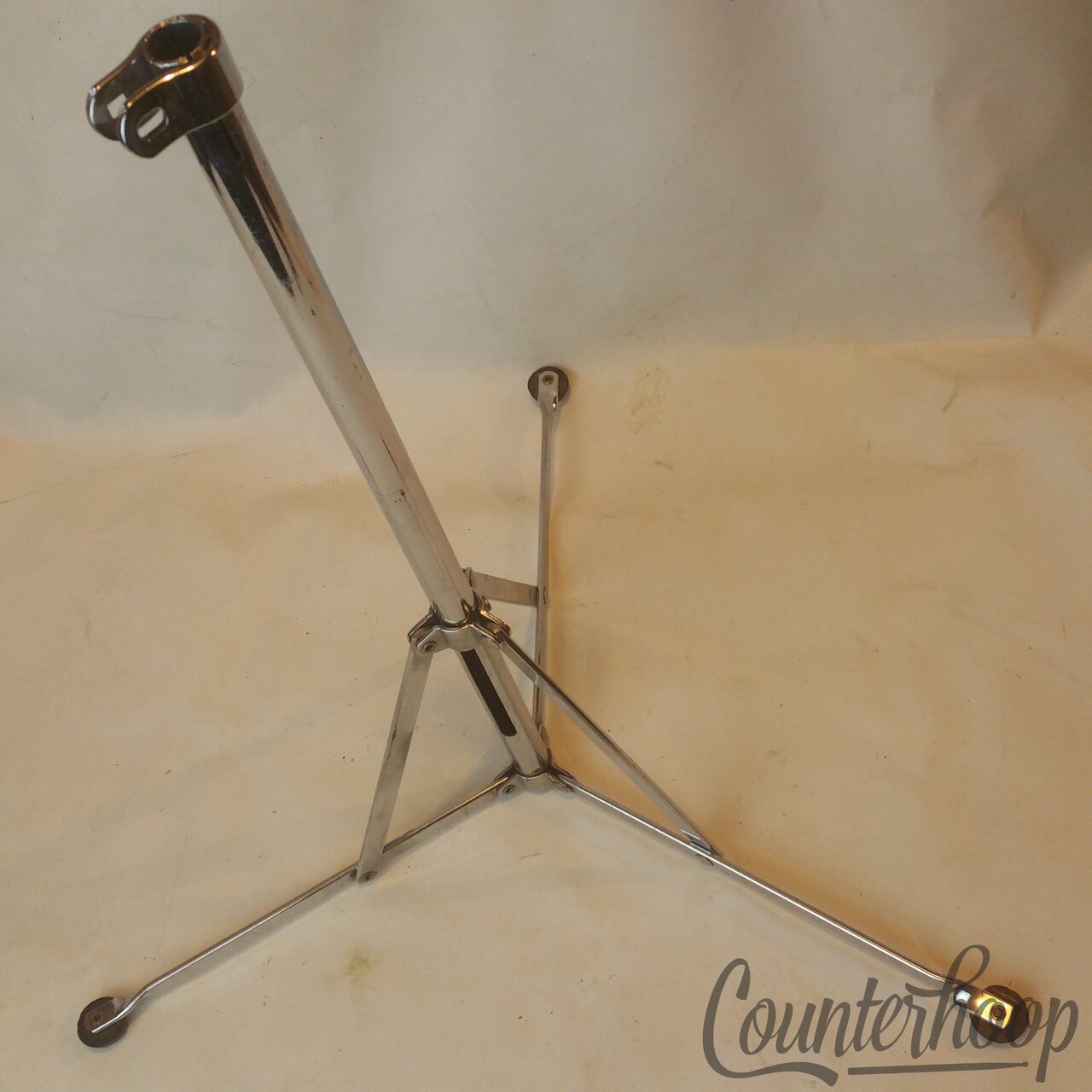 Ludwig WFL 1121 Hi-Hat Stand Tripod Cymbal Stand Flat-Base Parts Chrome USA 50s — main photograph