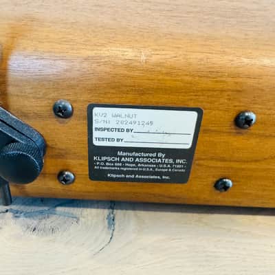 Klipsch KV-2 Center Channel Speaker in Walnut – Original Owner – Very Good Condition image 5