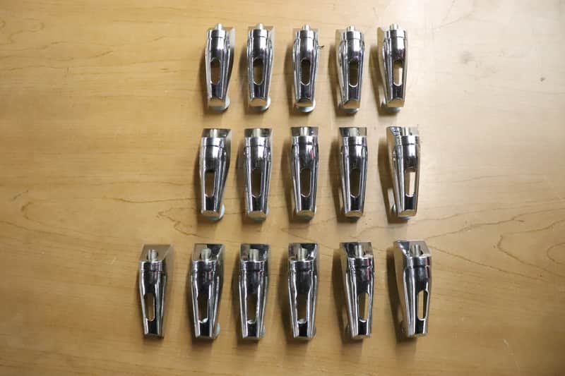 Remo Chrome Tom Drum Lugs 16pk Vintage 1980's image 1