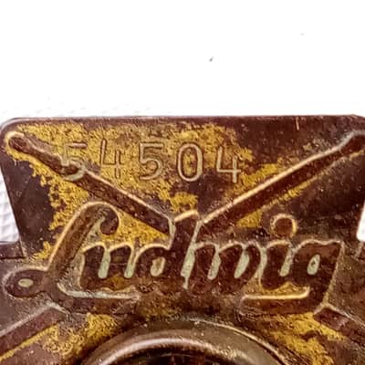 Ludwig #54504 Keystone Badge 1964 Brass Vintage Snare/Tom/Bass Drum +OG Grommet image 2