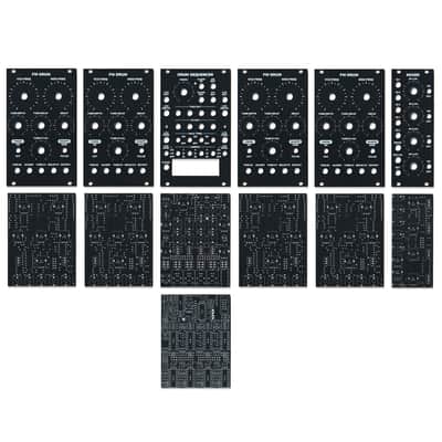 Drum System Black Eurorack 84hp Panels + PCB's DIY image 1