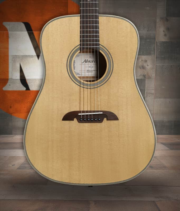 Alvarez AD60 Herringbone Dreadnought Acoustic Guitar (AD60_Herringbone) image 1