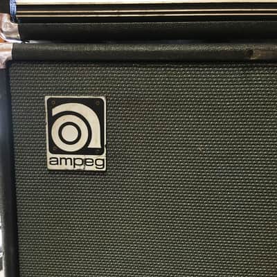Ampeg b-40 Bass Amp head and b-40 Cabinet 1975 black image 1