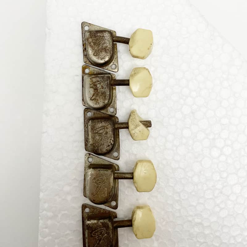 6 Fender F Tuners in-line Late 60's early 70's - Chrome image 1