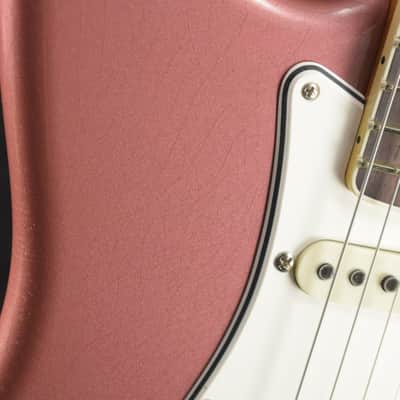 Mint Fender Limited Edition Roasted '65 Strat DLX Closet Classic - Aged Burgundy Mist Metallic image 4
