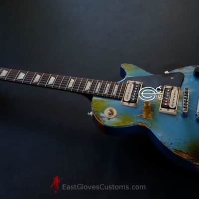 Gibson Les Paul Studio Deluxe II '60s Pelham Blue Aged Relic by East Gloves Customs (Limited Run) image 12