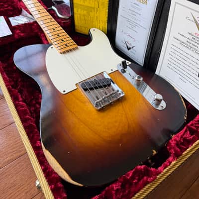 2019 Fender Custom Shop Esquire Telecaster ‘56 NAMM Relic Limited - Wide Fade 2 Color Sunburst image 2