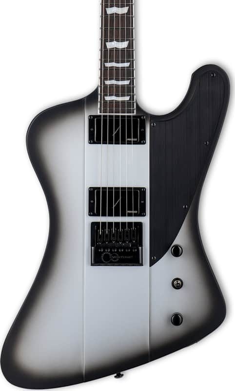 ESP LTD Phoenix-1000 Evertune Electric Guitar, Ebony Fingerboard, Silver Sunburst Satin image 1