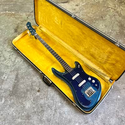 Guyatone EB-9 Sharp 5 Bass guitar c 1969 - Blue original vintage MIJ Japan image 1