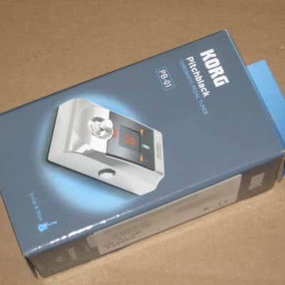 generally clean (has a couple imperfections) Korg EMPTY Box & original Owner's Manual for PB-01 Pitchblack Chromatic Pedal Tuner (Limited Ed Brushed Nickel PB-01-BN) NO pedal, mid 2016, BOX + Manual ONLY for Pitchblack BN Pedal Tuner image 15