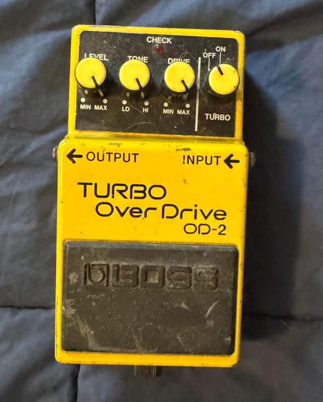 Boss OD-2 Turbo OverDrive (Black Label) 1985 - 1988 - Yellow image 1
