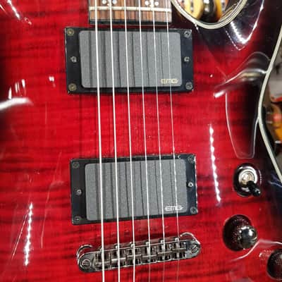 Schecter Diamond Series Damien Elite Crimson Red Burst image 5