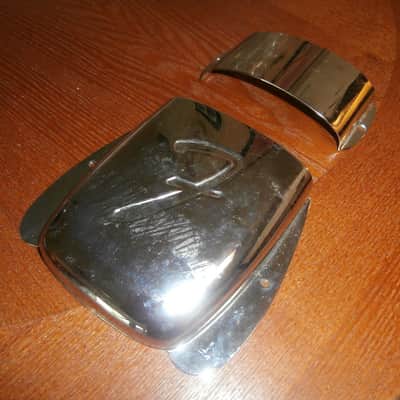 Vintage 1960's Fender Jazz Bass Pickup Cover and Bridge Cover! 1966, 1967, 1968 image 2