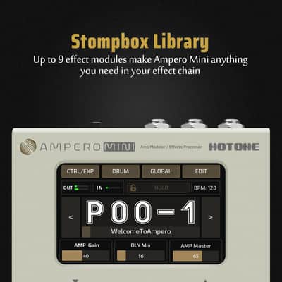 Hotone Ampero Mini MP-50 Guitar Bass Amp Modeling IR Cabinets Simulation Multi Language Multi-Effects with Expression Pedal Stereo OTG USB Audio Interface--(U.S. domestic inventory) image 4